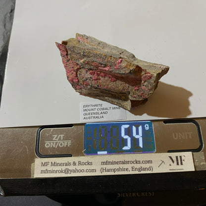ERYTHRITE : MOUNT COBALT MINE, SELWYN DISTRICT, QUEENSLAND, AUSTRALIA 54g MF5432