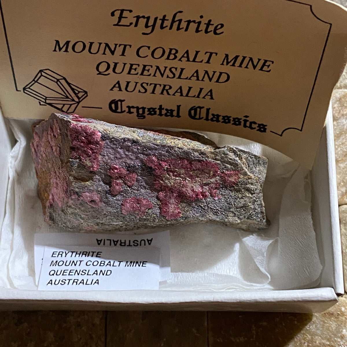 ERYTHRITE : MOUNT COBALT MINE, SELWYN DISTRICT, QUEENSLAND, AUSTRALIA 54g MF5432