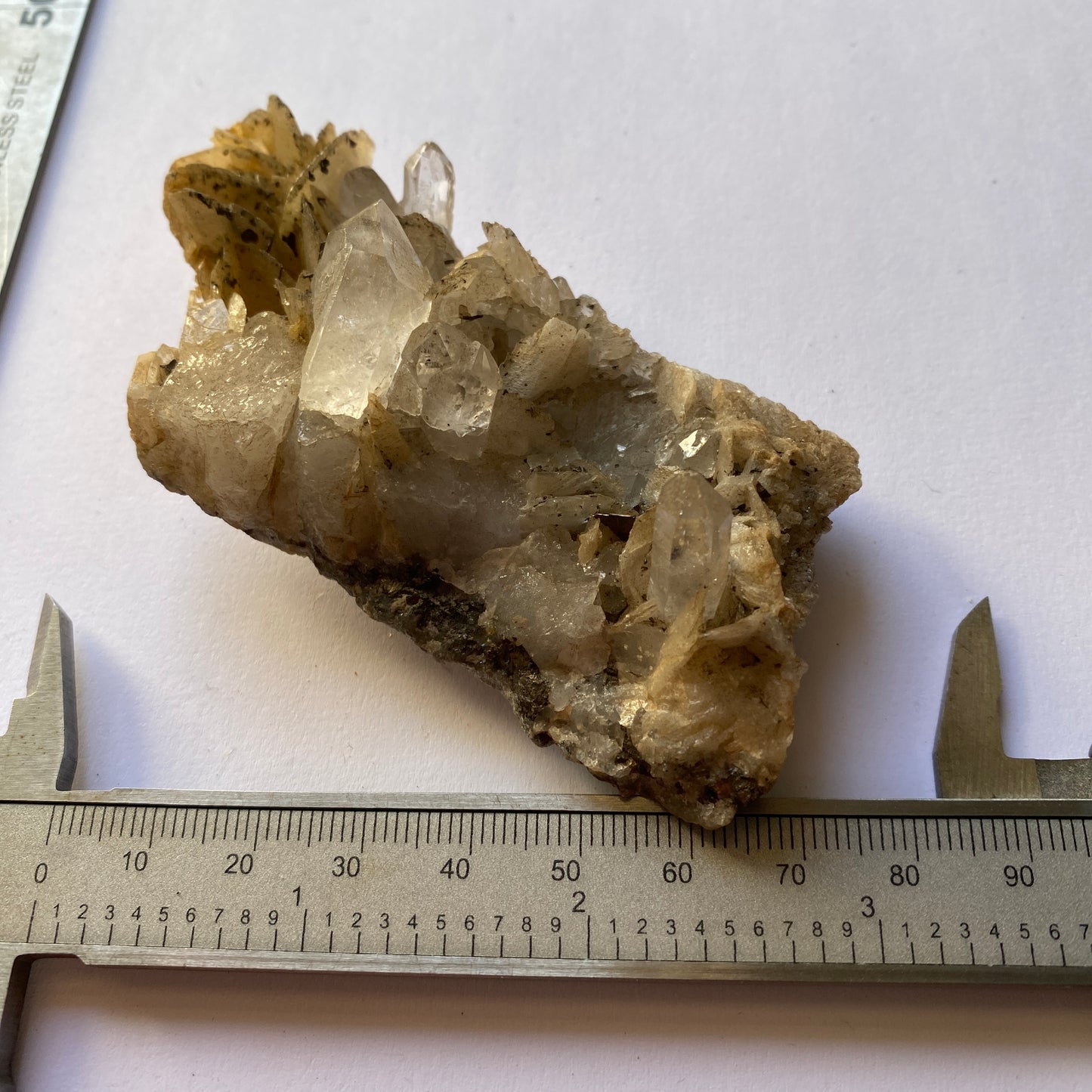 QUARTZ WITH CHALCOPYRITE - CAVNIC MINE, MARAMURES, ROMANIA