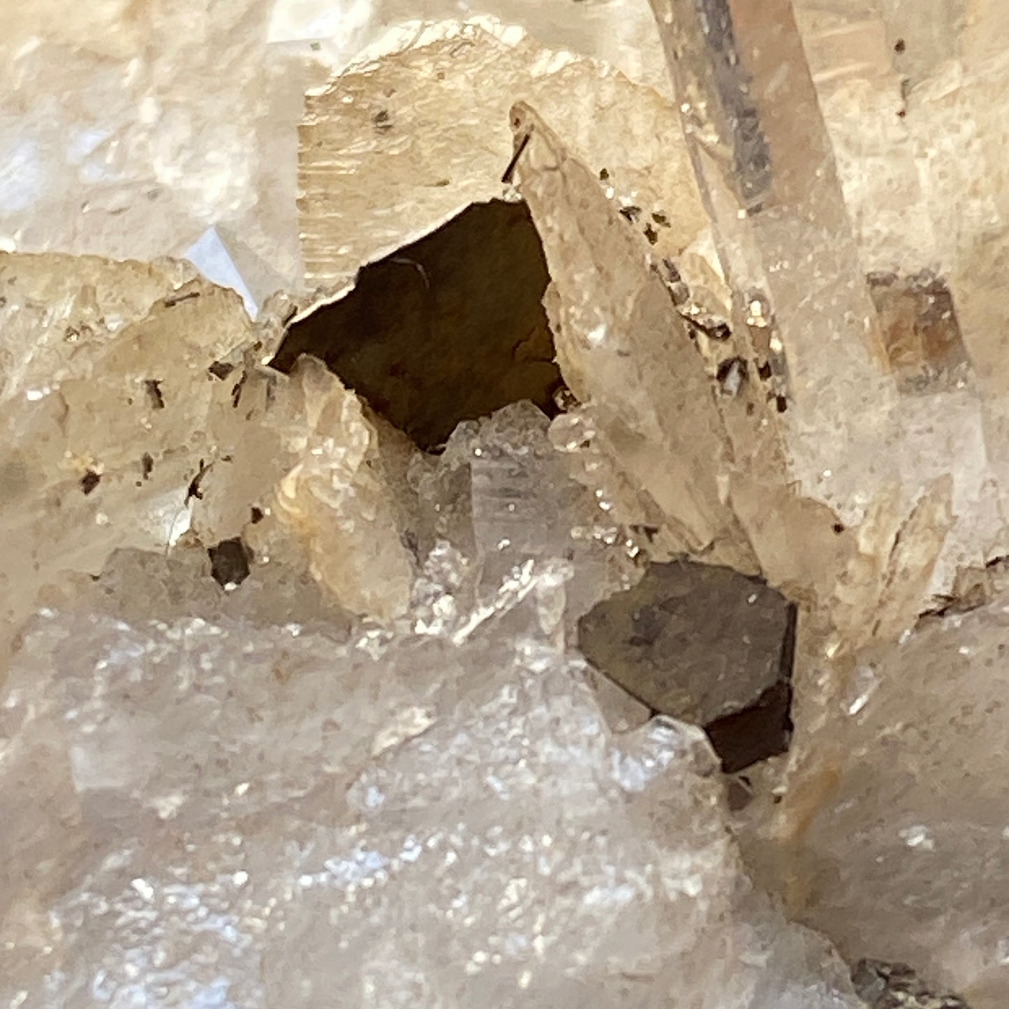 QUARTZ WITH CHALCOPYRITE - CAVNIC MINE, MARAMURES, ROMANIA