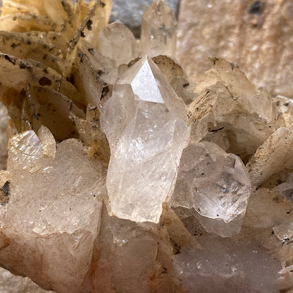 QUARTZ WITH CHALCOPYRITE - CAVNIC MINE, MARAMURES, ROMANIA