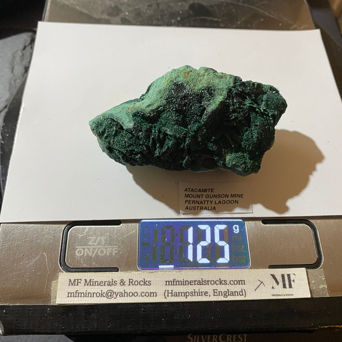 RARE ATACAMITE : MOUNT GUNSON MINE, PERNATTY LAGOON, AUSTRALIA  125g MF4536