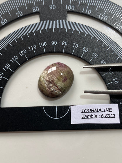 TOURMALINE UNUSUAL NATURAL GEMSTONE : SOLWEZI DISTRICT, ZAMBIA 6.87Ct MFG4819