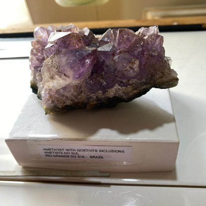 AMETHYST WITH GOETHITE INCLUSIONS - RIO GRANDE DO SUL, BRAZIL  264g MF991