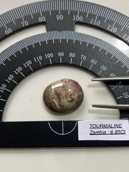TOURMALINE UNUSUAL NATURAL GEMSTONE : SOLWEZI DISTRICT, ZAMBIA 6.87Ct MFG4819