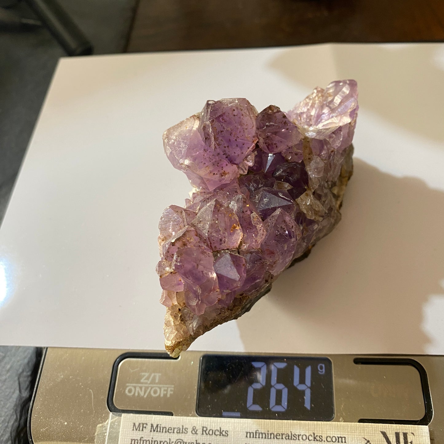 AMETHYST WITH GOETHITE INCLUSIONS - RIO GRANDE DO SUL, BRAZIL  264g MF991
