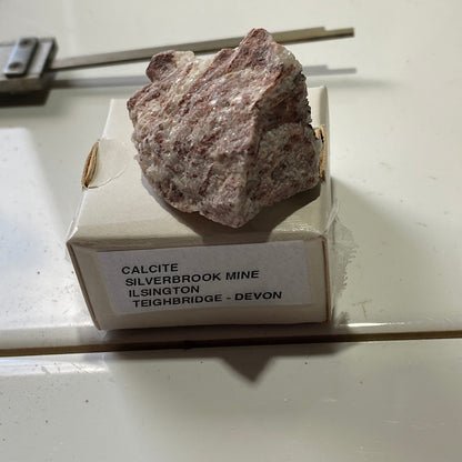 CALCITE IN MATRIX :  SILVERBROOK MINE, ILSINGTON, TEIGHBRIDGE, DEVON, ENGALND 17g MF5450