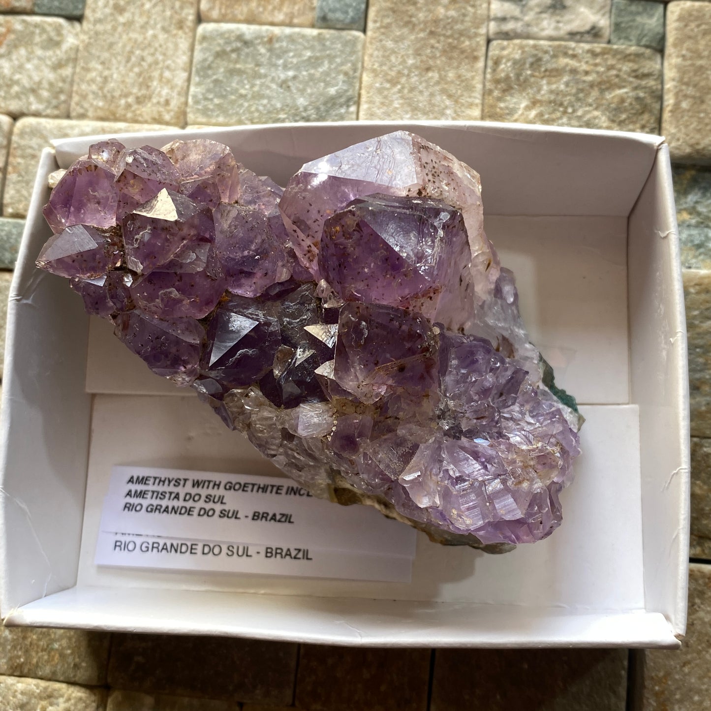AMETHYST WITH GOETHITE INCLUSIONS - RIO GRANDE DO SUL, BRAZIL  264g MF991