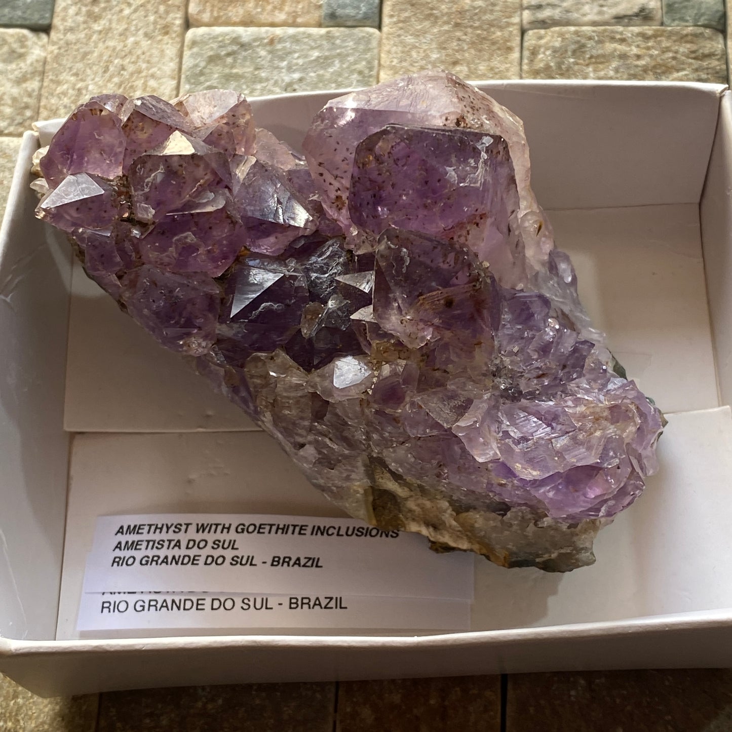 AMETHYST WITH GOETHITE INCLUSIONS - RIO GRANDE DO SUL, BRAZIL  264g MF991