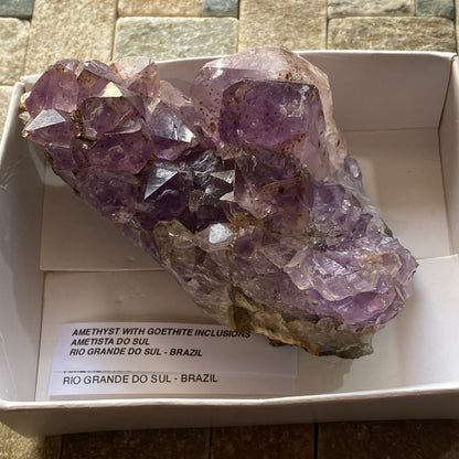 AMETHYST WITH GOETHITE INCLUSIONS - RIO GRANDE DO SUL, BRAZIL  264g MF991