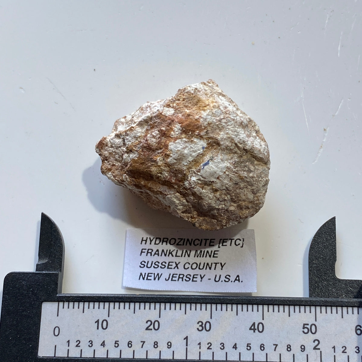 HYDROZINCITE [ETC] : FRANKLIN MINE, SUSSEX COUNTY, NEW JERSEY, U.S.A.  18g MF5451