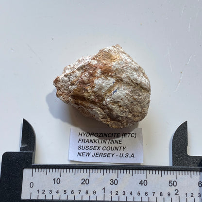 HYDROZINCITE [ETC] : FRANKLIN MINE, SUSSEX COUNTY, NEW JERSEY, U.S.A.  18g MF5451
