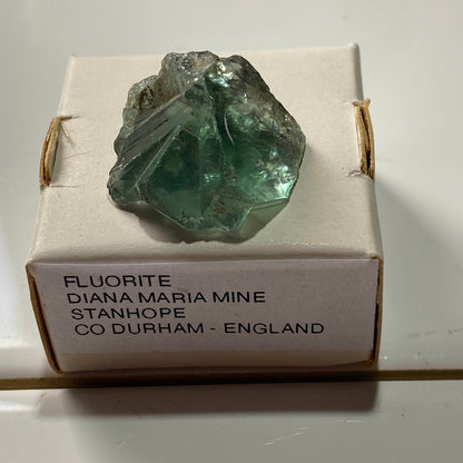 FLUORITE WITH TWINNING : DIANA MARIA MINE, STANHOPE, COUNTY DURHAM  7g. MF5452