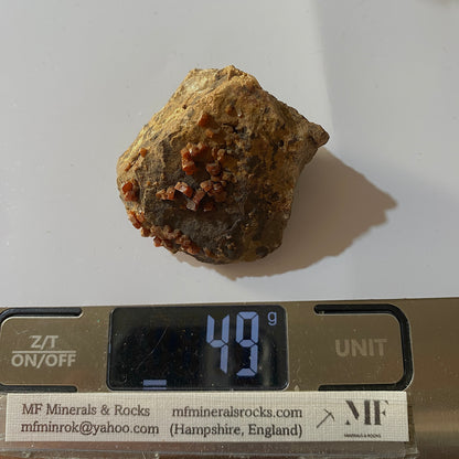 VANADINITE ON MATRIX FROM MIBLADEN, MOROCCO 50g MF960