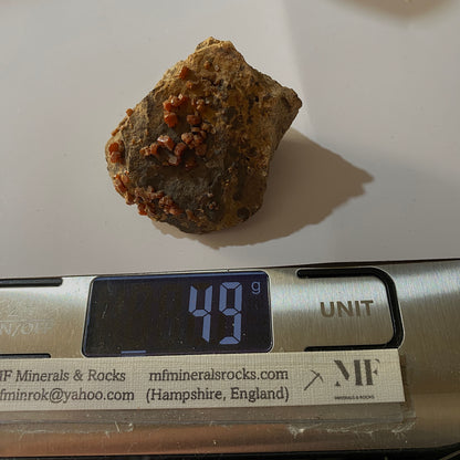 VANADINITE ON MATRIX FROM MIBLADEN, MOROCCO 50g MF960