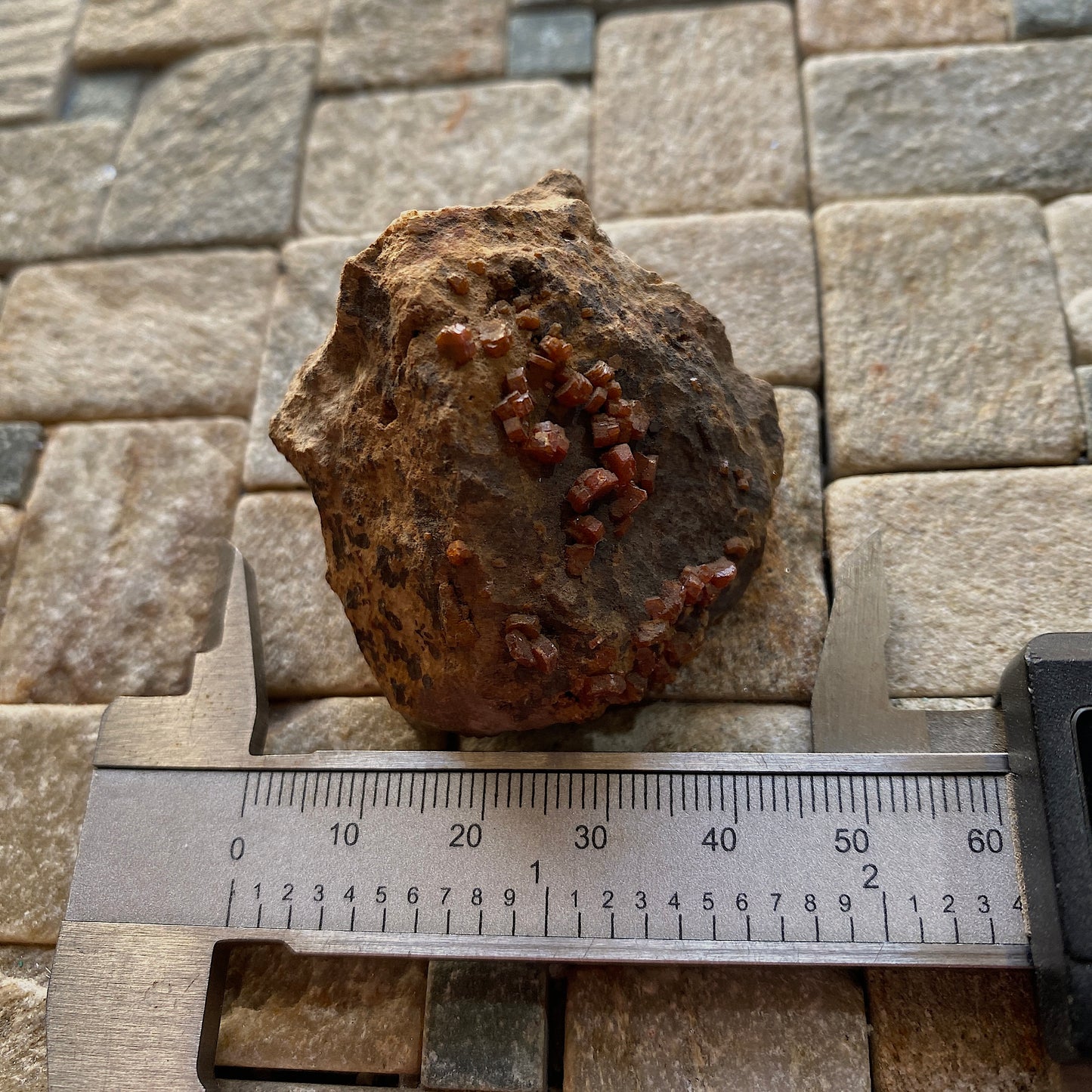 VANADINITE ON MATRIX FROM MIBLADEN, MOROCCO 50g MF960