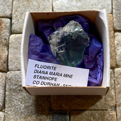 FLUORITE WITH TWINNING : DIANA MARIA MINE, STANHOPE, COUNTY DURHAM  7g. MF5452