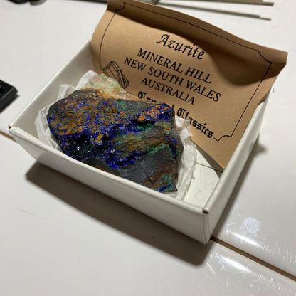 AZURITE [ETC] : MINERAL HILL, CONDOBOLIN, NEW SOUTH WALES, AUSTRALIA  71g MF5437