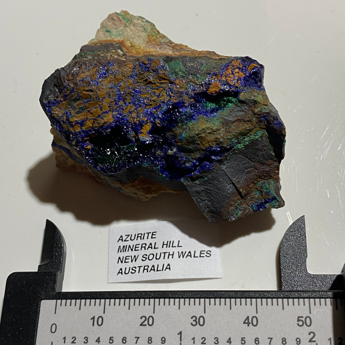 AZURITE [ETC] : MINERAL HILL, CONDOBOLIN, NEW SOUTH WALES, AUSTRALIA  71g MF5437
