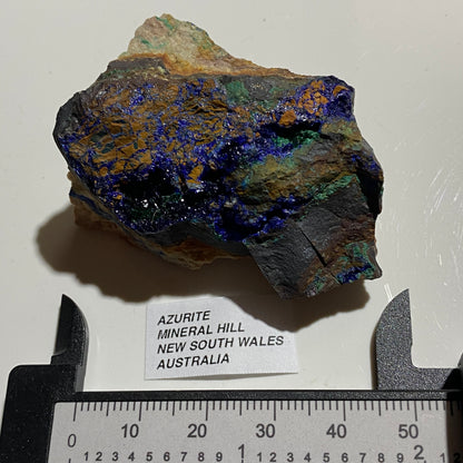 AZURITE [ETC] : MINERAL HILL, CONDOBOLIN, NEW SOUTH WALES, AUSTRALIA  71g MF5437