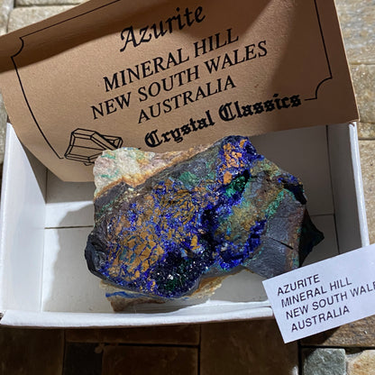 AZURITE [ETC] : MINERAL HILL, CONDOBOLIN, NEW SOUTH WALES, AUSTRALIA  71g MF5437