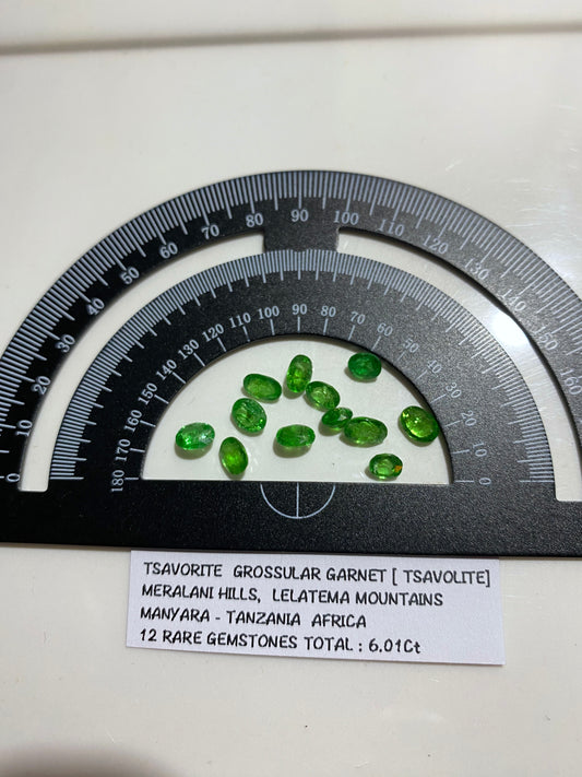 TSAVORITE [TSAVOLITE] RARE NATURAL GEMSTONES : MERALANI, TANZANIA 6.01Ct MFG4825