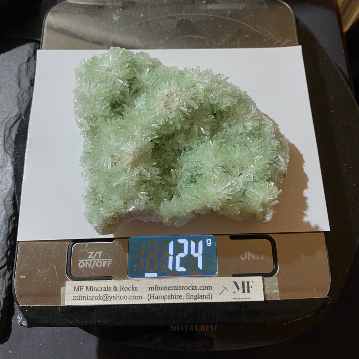 RARE GREEN SELENITE FROM PERNATTY LAGOON, AUSTRALIA LARGE 124g. MF5441