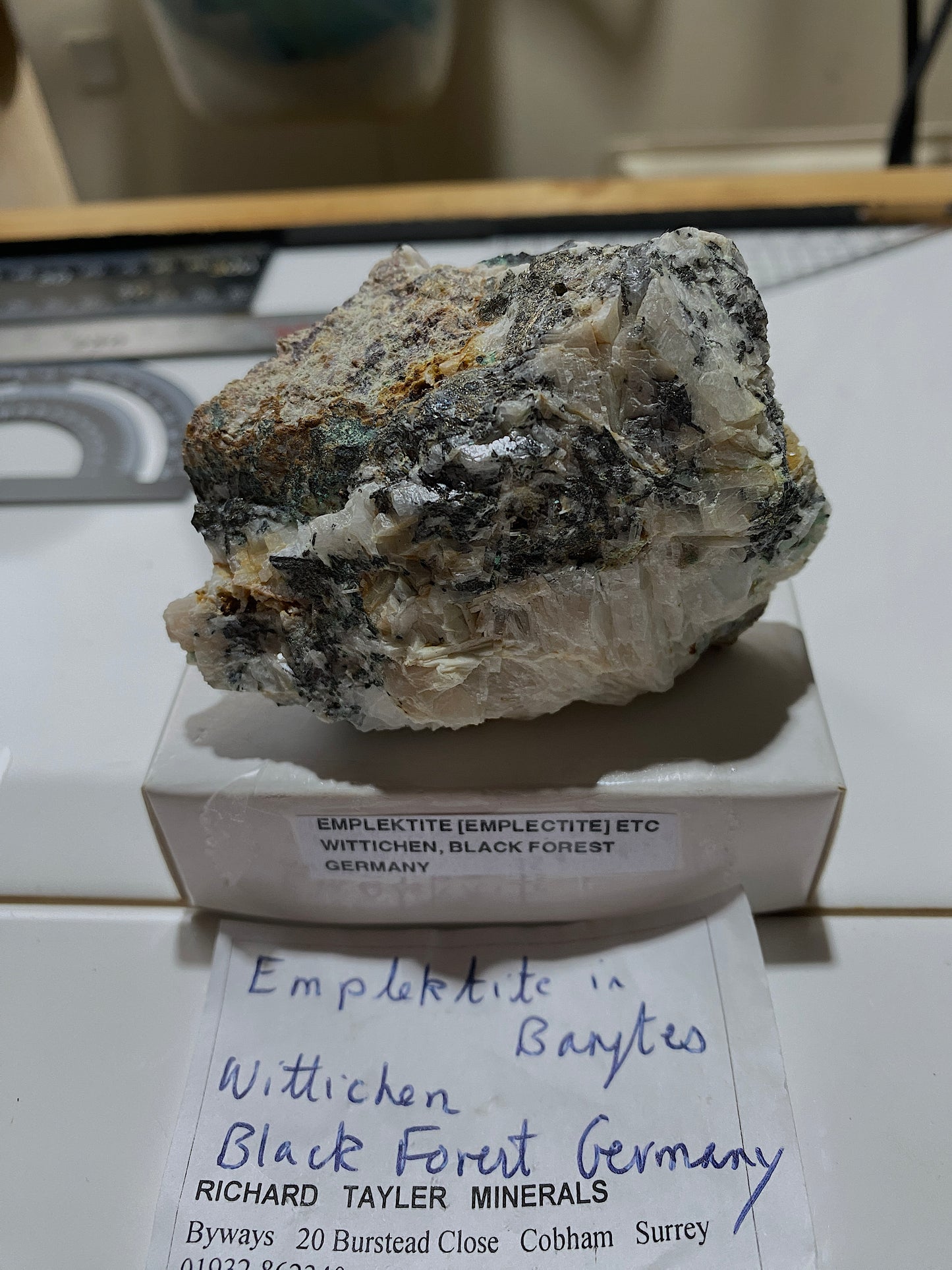 EMPLEKTITE ETC : DANIEL MINE, WITTICHEN, FREIBURG, GERMANY. 167g MF4735