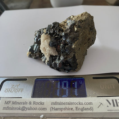 BOURNONITE ON PYRITE - NOCHE BUENA MINE, ZACATECAS, MEXICO  191g. MF932