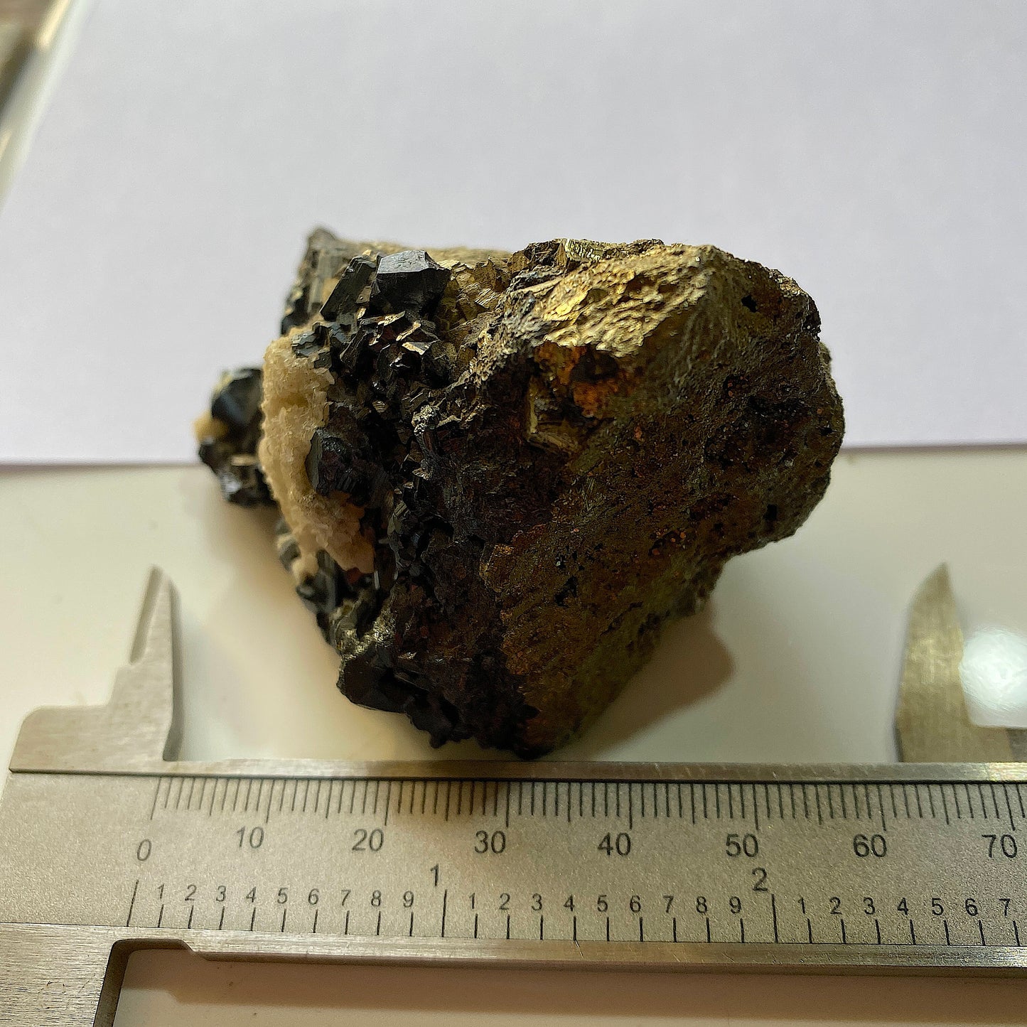 BOURNONITE ON PYRITE - NOCHE BUENA MINE, ZACATECAS, MEXICO  191g. MF932