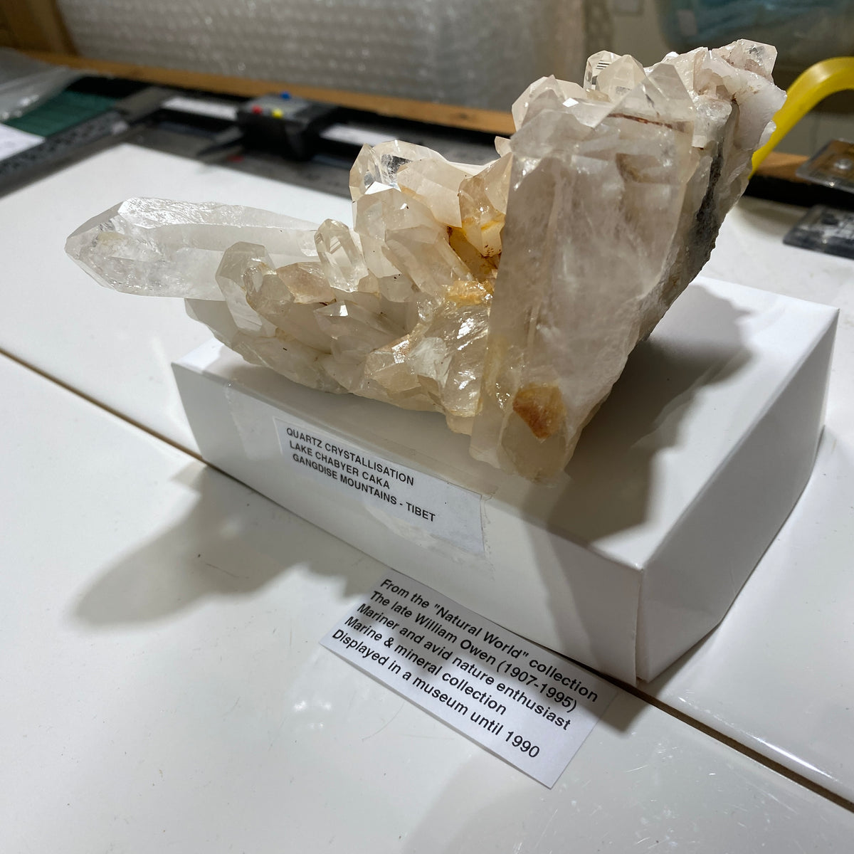 QUARTZ : RARE/IMPRESSIVE  SPECIMEN FROM LAKE CHABYER CAKO, GANGDISE MTS., TIBET. 583g MF5467