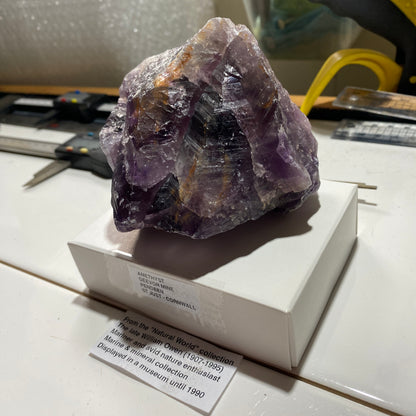 AMETHYST QUARTZ : GEEVOR MINE, PENDEEN, ST JUST, CORNWALL LARGE 538g  MF5453
