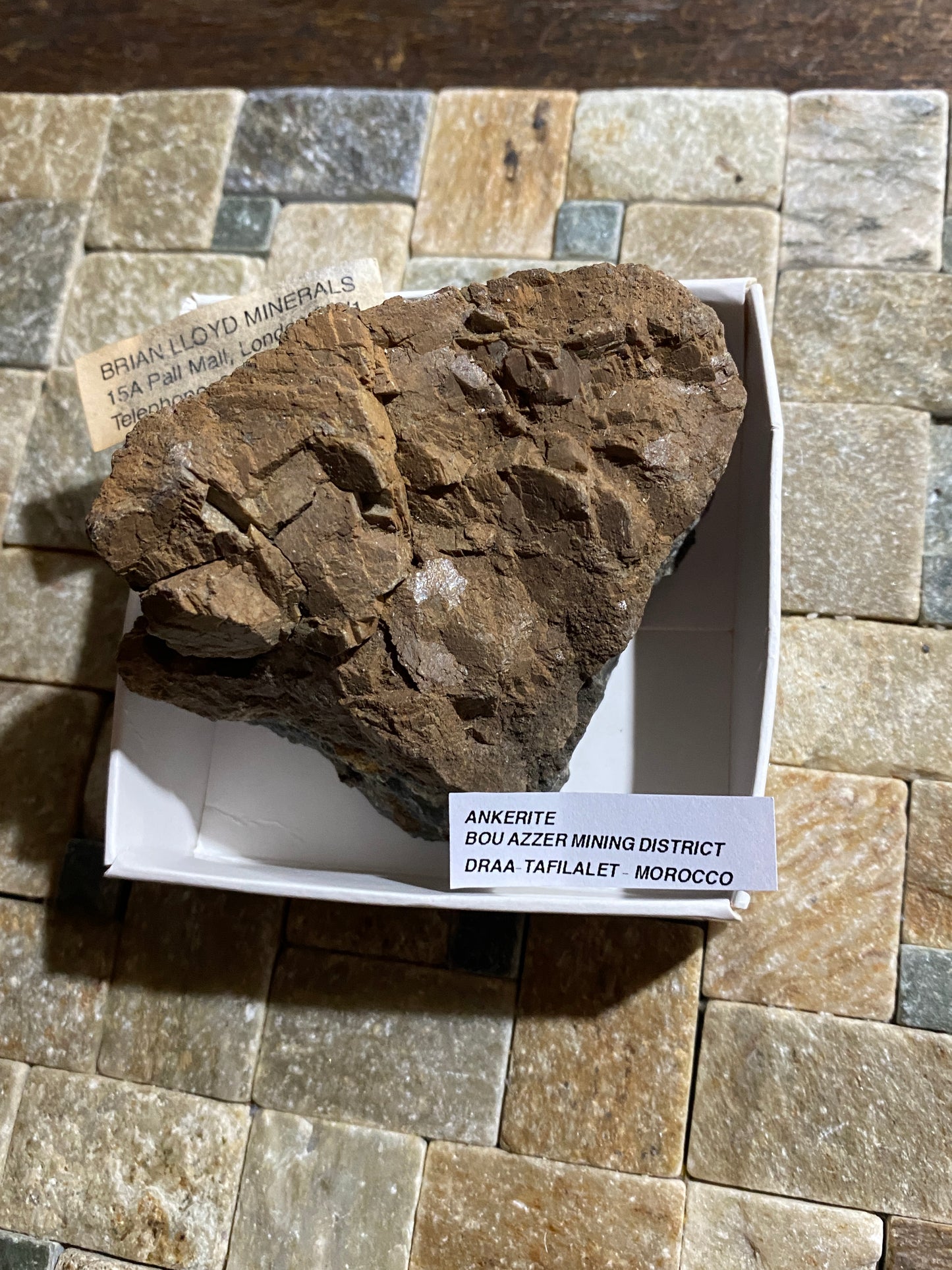ANKERITE : BOU AZZER MINING DISTRICT, DRAA-TAFILALET, MOROCCO 233g MF4738