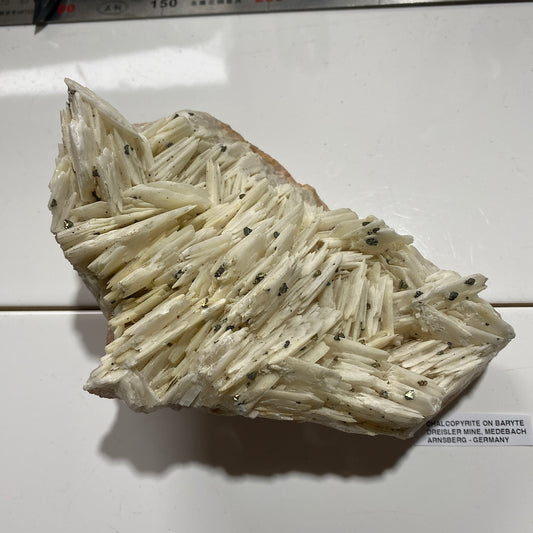 BARYTE WITH CHALCOPYRITE : DREISLAR MINE, MEDEBACH, ARNSBERG, GERMANY HEAVY 1711g MF5455