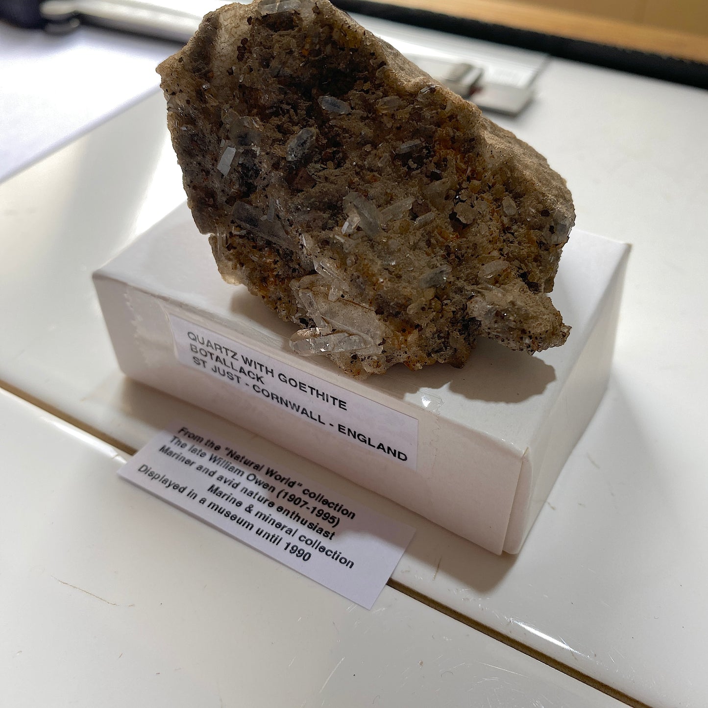 QUARTZ WITH GOETHITE - BOTALLACK, ST JUST, CORNWALL, ENGLAND 117g MF948