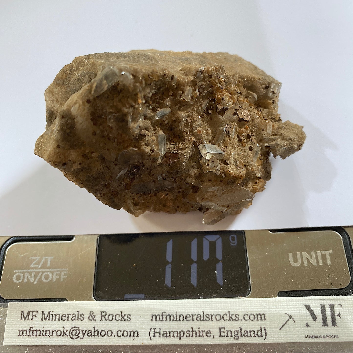 QUARTZ WITH GOETHITE - BOTALLACK, ST JUST, CORNWALL, ENGLAND 117g MF948