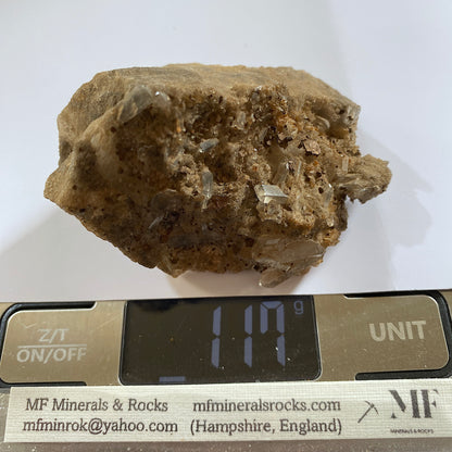 QUARTZ WITH GOETHITE - BOTALLACK, ST JUST, CORNWALL, ENGLAND 117g MF948