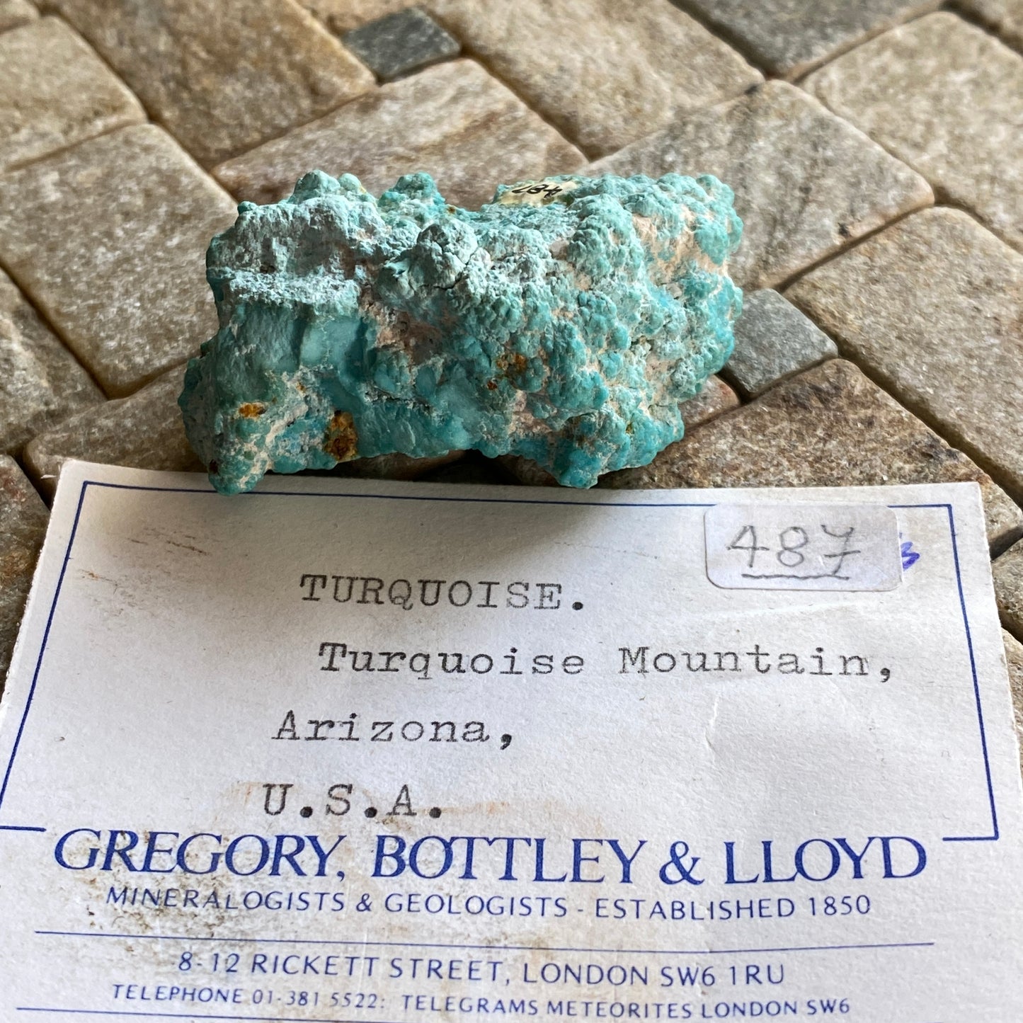 TURQUOISE- TURQUOISE MOUNTAIN,  MOHAVE COUNTY, ARIZONA, U.S.A.  30g. MF2348