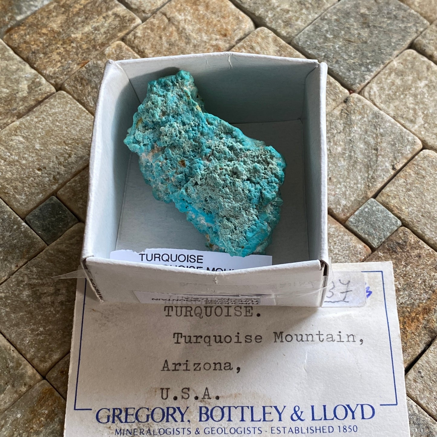 TURQUOISE- TURQUOISE MOUNTAIN,  MOHAVE COUNTY, ARIZONA, U.S.A.  30g. MF2348