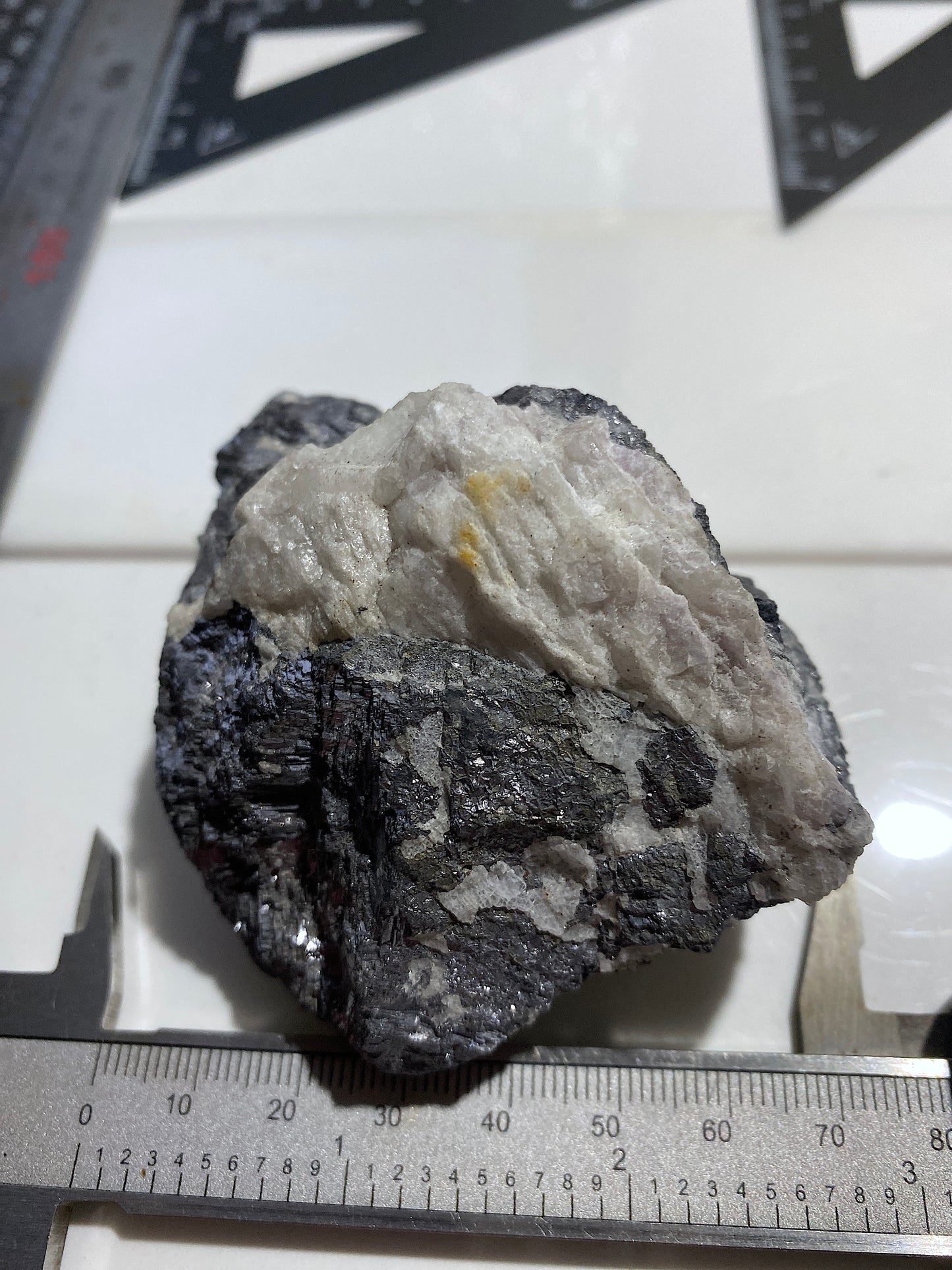 SOLID GALENA WITH FLUORITE : BOLTSBURN MINE, ROOKHOPE, CO DURHAM, ENGLAND 513g MF4743