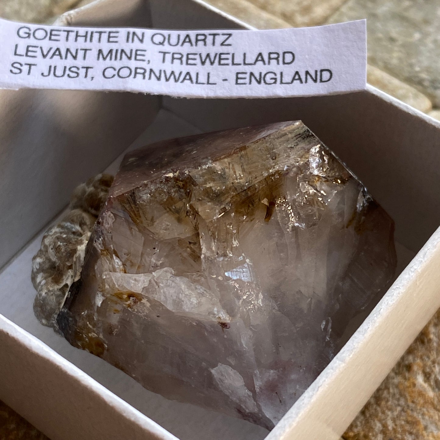 GOETHITE IN QUARTZ - LEVANT MINE, ST JUST, CORNWALL, ENGLAND  55g. MF2341