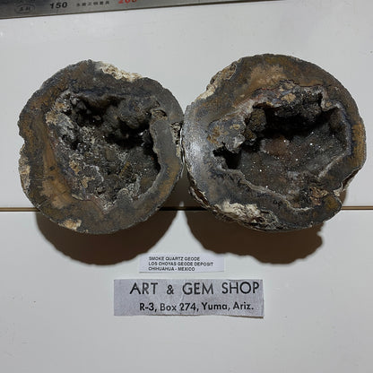 SMOKE QUARTZ GEODE NODULE : LOS CHOYAS GEODE DEPOSIT, MEXICO 787g MF5460
