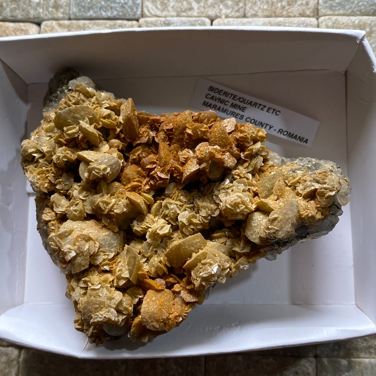 SIDERITE/DOLOMITE/PYRITE ETC ETC - CAVNIC MINE, MARAMURES COUNTY, ROMANIA 260g MF940