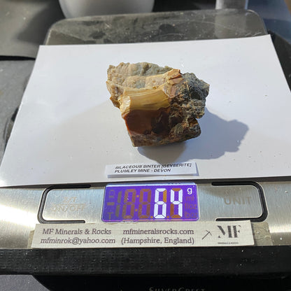 SILACEOUS SINTER [GEYSERITE] : PLUMLEY MINE, LUSTLEIGH, DEVON, ENGLAND  64g MF5463