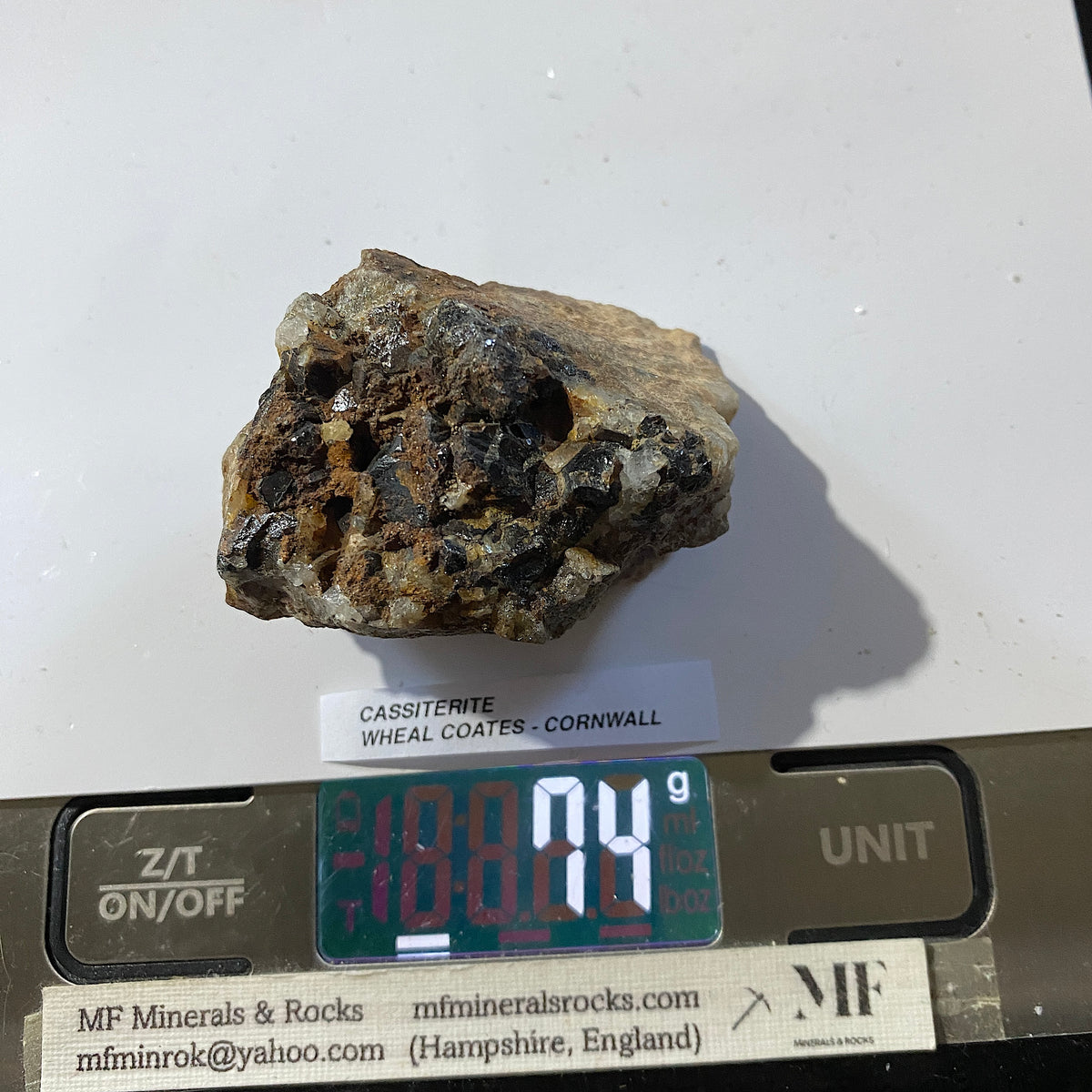 CASSITERITE : WHEAL COATES, ST AGNES, CORNWALL, ENGLAND. 74g. MF5465