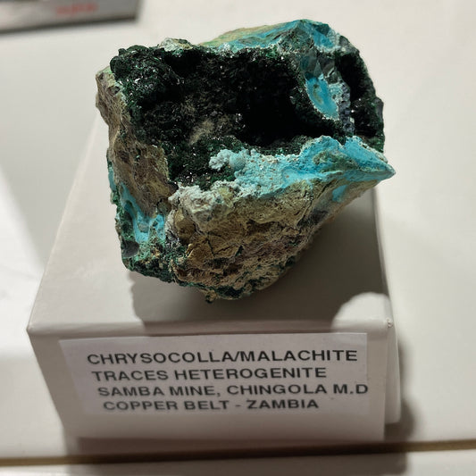 CHRYSOCOLLA/MALACHITE : SAMBA MINE, KASOMPE, COPPER BELT, ZAMBIA 32g MF5468