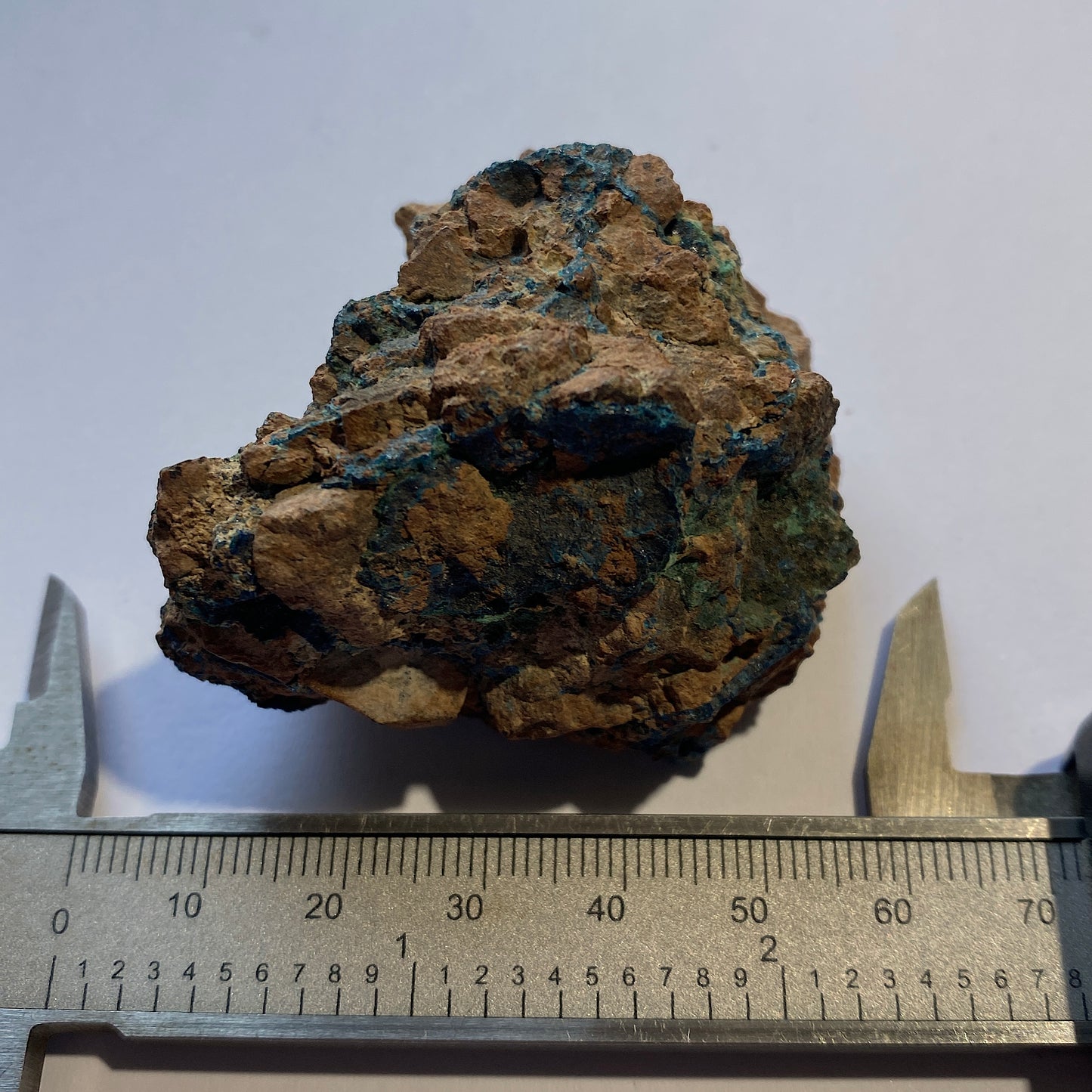 AZURITE WITH MALACHITE - TSUMEB MINE, OSHIKOTO, NAMIBIA, AFRICA 87g MF916