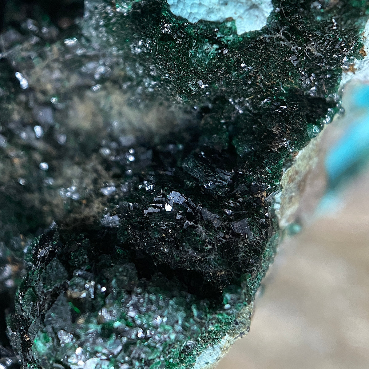 CHRYSOCOLLA/MALACHITE : SAMBA MINE, KASOMPE, COPPER BELT, ZAMBIA 32g MF5468