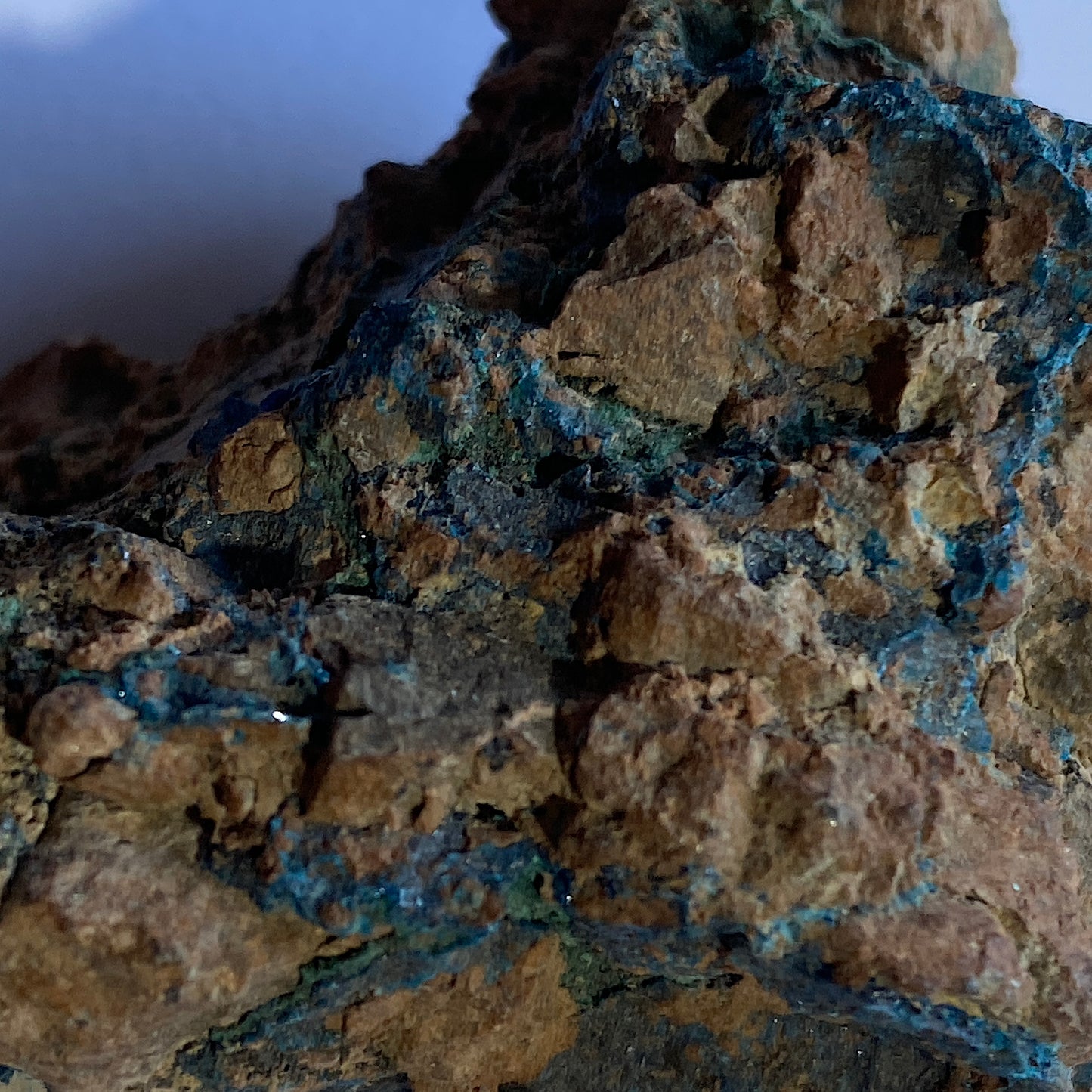 AZURITE WITH MALACHITE - TSUMEB MINE, OSHIKOTO, NAMIBIA, AFRICA 87g MF916