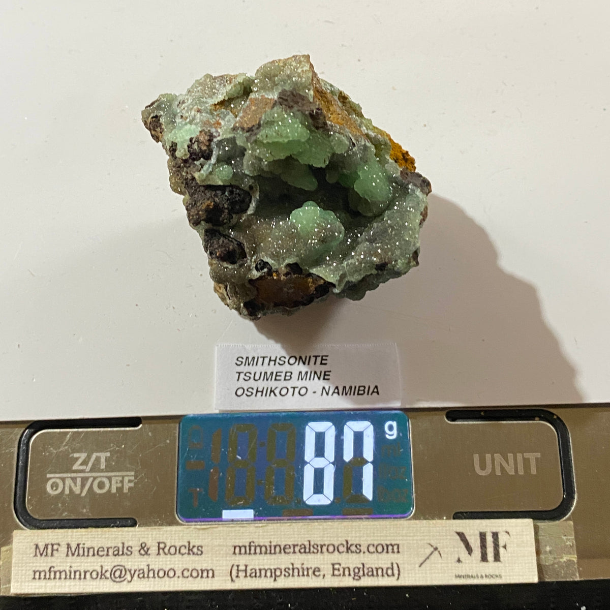 SMITHSONITE : TSUMEB MINE, OSHIKOTO, NAMIBIA. 87g MF5469